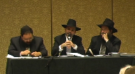 
	Whether it’s a debate about air space rights over a sukkah or who owes who for a business trip that met with disaster, a modern day Beit Din deals with all forms of cases. In this session, you will participate in each case as it is presented, analyzed and adjudicated within the framework of Halachah. Watch and get involved as the panel of judges reaches a verdict and resolution