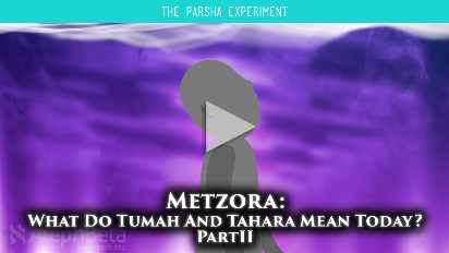 
	We suggested last week that death is the thread that ties the cases of tumah together. This week, in Metzora, we'll dive a little deeper to find the meaning embedded in the strange rituals of becoming tahor, ritually pure.